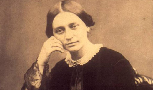 A picture of Clara Schumann, circa 1853,